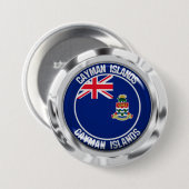 Kaaimaneilanden Ronde Embleem Button 7,6 Cm (Voorkant /achterkant)