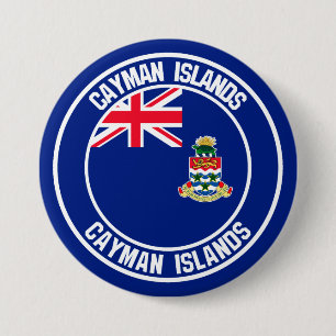 Kaaimaneilanden Ronde Embleem Button 7,6 Cm