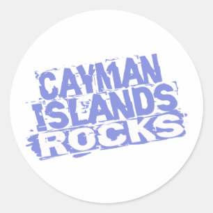 Kaaimaneilanden rotsen ronde sticker