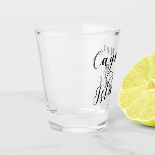 Kaaimaneilanden Vlag Hart, Caymaneilanden Shot Glas (Links)