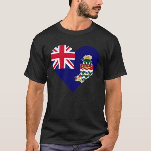 Kaaimaneilanden Vlag Hart Kaaimaneilanden Liefde C T-shirt (Voorkant)