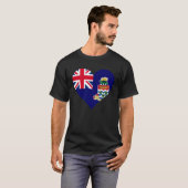 Kaaimaneilanden Vlag Hart Kaaimaneilanden Liefde C T-shirt (Voorkant volledig)