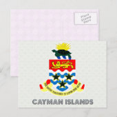 Kaaimaneilanden wapenschild briefkaart (Voorkant / Achterkant)