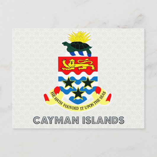 Kaaimaneilanden wapenschild briefkaart (Voorkant)