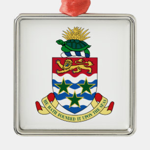 Kaaimaneilanden wapenschild metalen ornament