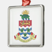 Kaaimaneilanden wapenschild metalen ornament (Links)