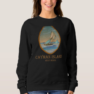 Kaaimaneilanden West-Indië  Retro zeilboot Trui