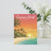 Kaaimaneilandje bij Sunset Waterverf Painting Briefkaart (Staand voorkant)