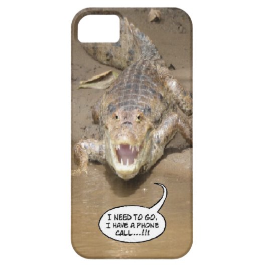 Kaaimantekst ballon telefoonkwestie Case-Mate iPhone case (Achterkant)