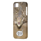 Kaaimantekst ballon telefoonkwestie Case-Mate iPhone case (Achterkant Links)