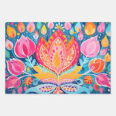 Kaak - roze Diwali laten vallen Inpakpapier Vel (Voorkant 2)