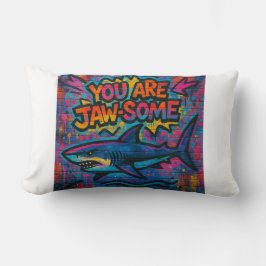 Kaakachtige haaiengraffiti kussen