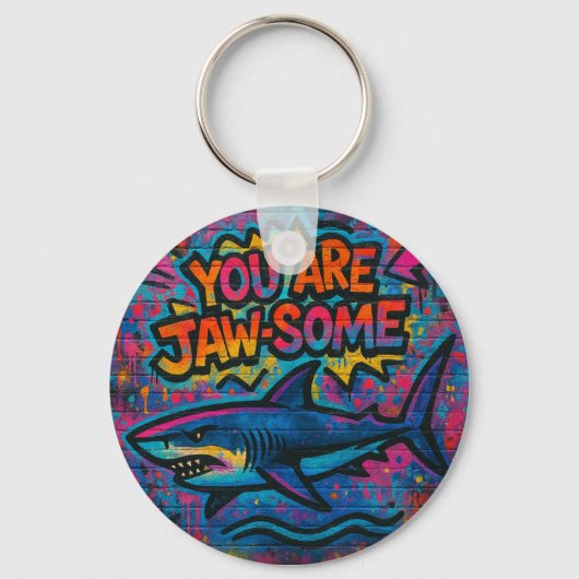 Kaakachtige haaiengraffiti sleutelhanger (Voorkant)