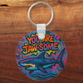 Kaakachtige haaiengraffiti sleutelhanger (Voorkant)