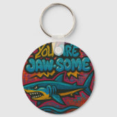 Kaakachtige haaiengraffiti sleutelhanger (Achterkant)