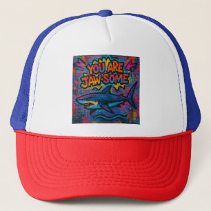 Kaakachtige haaiengraffiti trucker pet