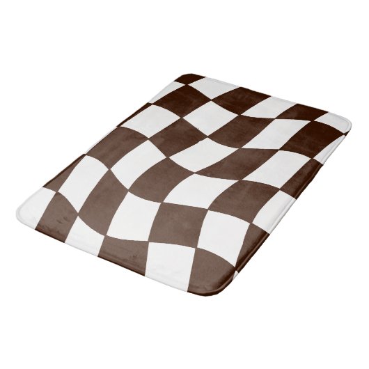 Kaakbord voor bruin en wit hout badmat (Gekanteld)