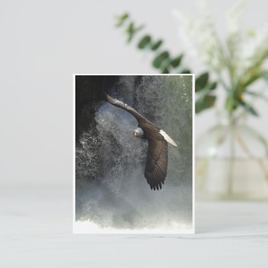 KAAL ADELAAR & WATER HERFST BRIEFKAARTEN (Staand voorkant)