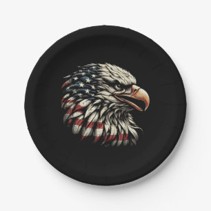Kaal Adelaarhoofd Amerikaanse Vlag USA Patriottisc Papieren Bordje