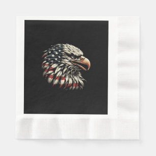 Kaal Adelaarshoofd Amerikaanse Vlag USA Patriottis Servet