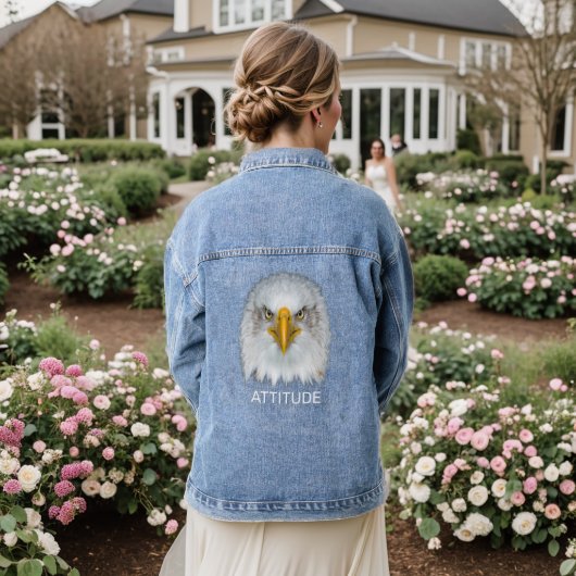 Kaal AdelaarsHoofd Denim Jacket (Huwelijk Achterkant)