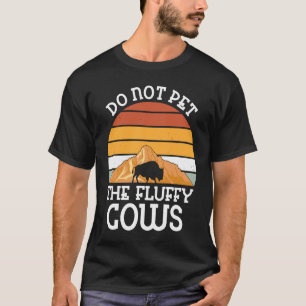 Kaal De Fluffy Koeien Niet Aaien Heren Dames Berg  T-shirt