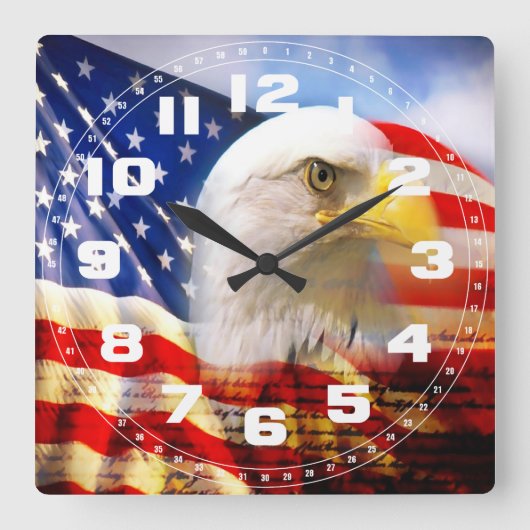 Kaal Eagle en de Amerikaanse Klok van de Muur van (Voorkant)