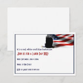 Kaal Eagle vliegt de Dag van de Arbeid van de Vlag Kaart (Voorkant / Achterkant)