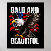 Kaal en mooi 4 juli Onafhankelijkheidsdag Ameri Poster (Voorkant)