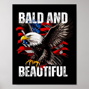 Kaal En Mooi 4 Juli Onafhankelijkheidsdag Amerika Poster