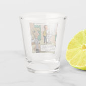 Kaal hoofd eiland grappig shot glas (Achterkant)