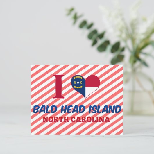 Kaal HoofdEiland, Noord-Carolina Briefkaart (Staand voorkant)
