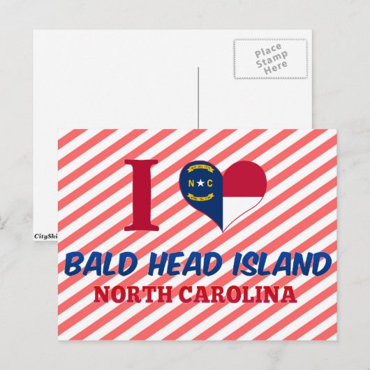 Kaal HoofdEiland, Noord-Carolina Briefkaart (Voorkant / Achterkant)