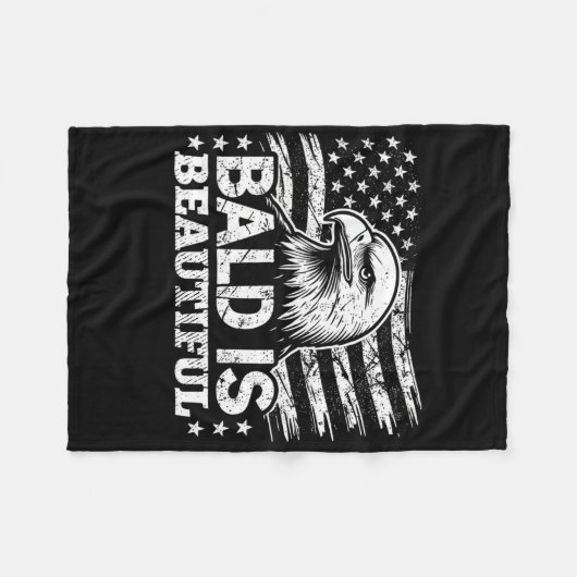 Kaal is mooi - 4 juli Onafhankelijkheidsdag B Fleece Deken (Voorkant (Horizontaal))