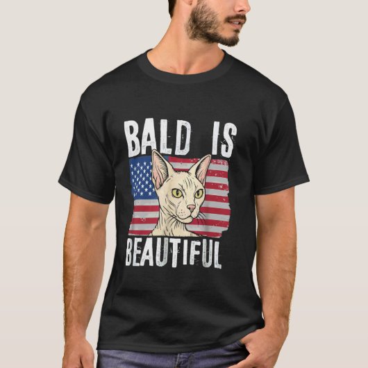 kaal is mooi 4 juli onafhankelijkheidsdag kaal t-shirt (Voorkant)