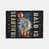 Kaal Is Mooi 4e Juli Onafhankelijkheidsdag Amerika Fleece Deken (Voorkant (Horizontaal))