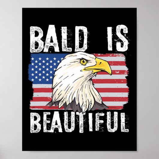 Kaal Is Mooi 4e Juli Onafhankelijkheidsdag Bal Poster (Voorkant)