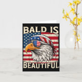 Kaal Is Mooi 4e Juli Vs Patriottisch Grappig Kaart (Gele Bloem)