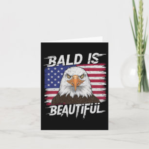 Kaal is mooi patriottische Mannen vrouwen grappig Kaart