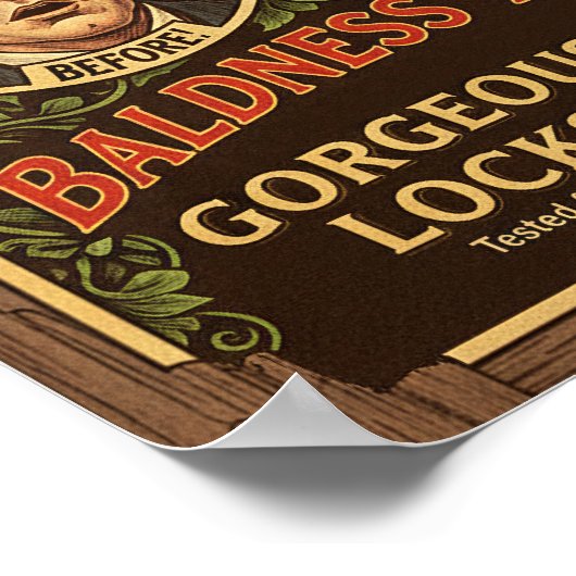  kaalheid kuur Adverteren Poster (Hoek)