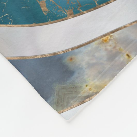 Kaamogen Minerale texturen en goud Fleece Deken (Hoek)