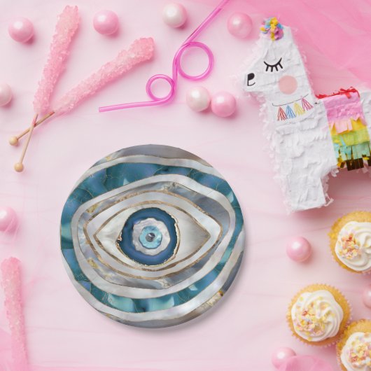 Kaamogen Minerale texturen en goud Papieren Bordje (Feest)