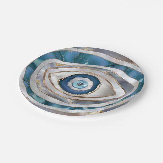 Kaamogen Minerale texturen en goud Papieren Bordje (Gekanteld)