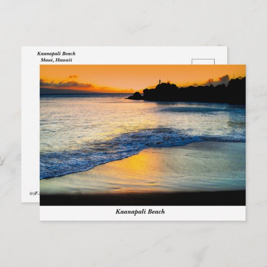 Kaanapali Beach Briefkaart (Voorkant / Achterkant)