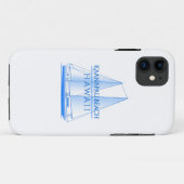 Kaanapali Beach Coastal Nautical Sailor Case-Mate iPhone Case (Achterkant (horizontaal))