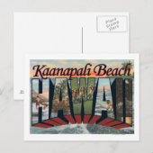Kaanapali Beach, Hawaii - grote letterscènes Briefkaart (Voorkant / Achterkant)