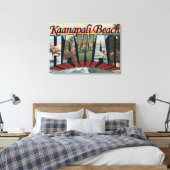 Kaanapali Beach, Hawaii - grote letterscènes Canvas Afdruk (Insitu (Slaapkamer))