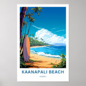 Kaanapali Beach Hawaii Reisprint Poster (Voorkant)
