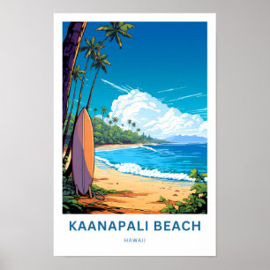 Kaanapali Beach Hawaii Reisprint Poster