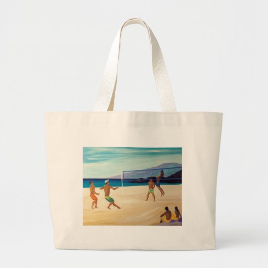 Kaanapali Beach Volleyball Grote Tote Bag (Voorkant)